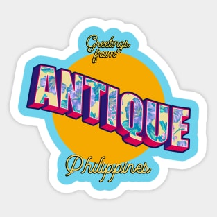 Greetings from Antique Philippines! Sticker